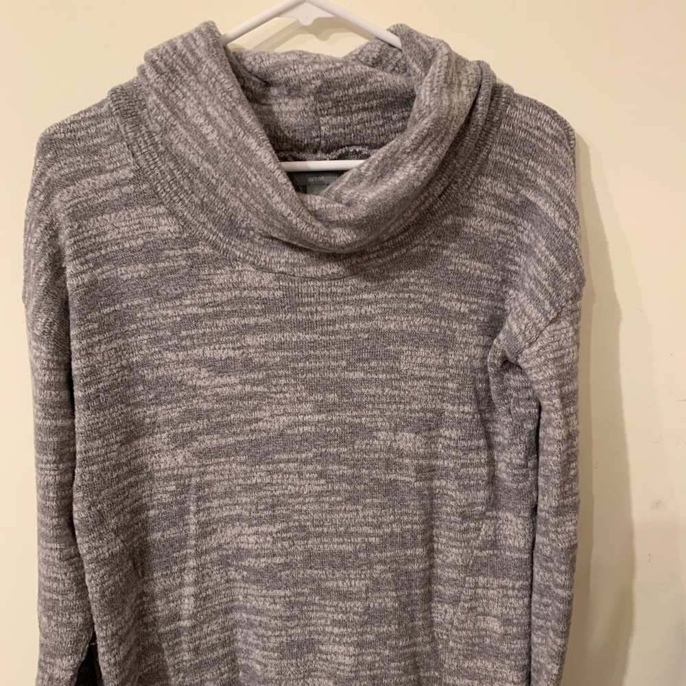 Grey cowl-neck sweater!